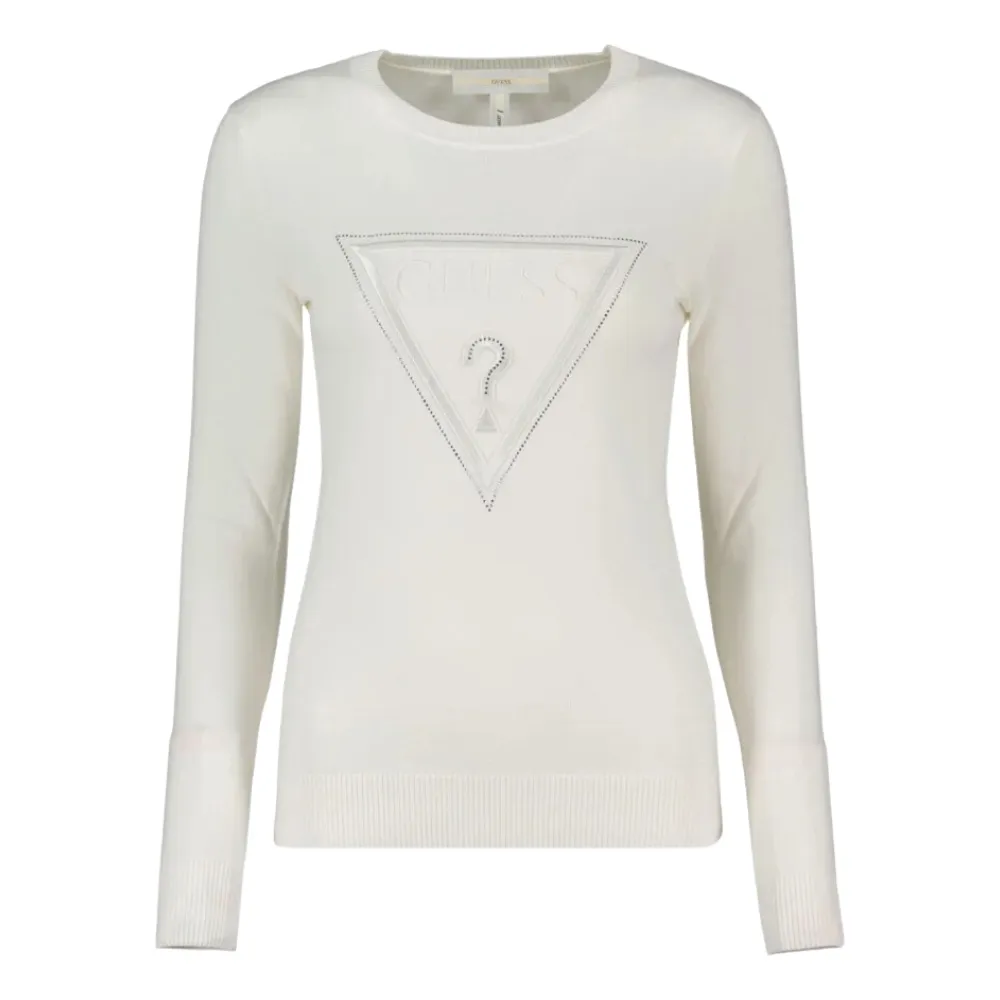 Maglione Guess con logo triangolo strass