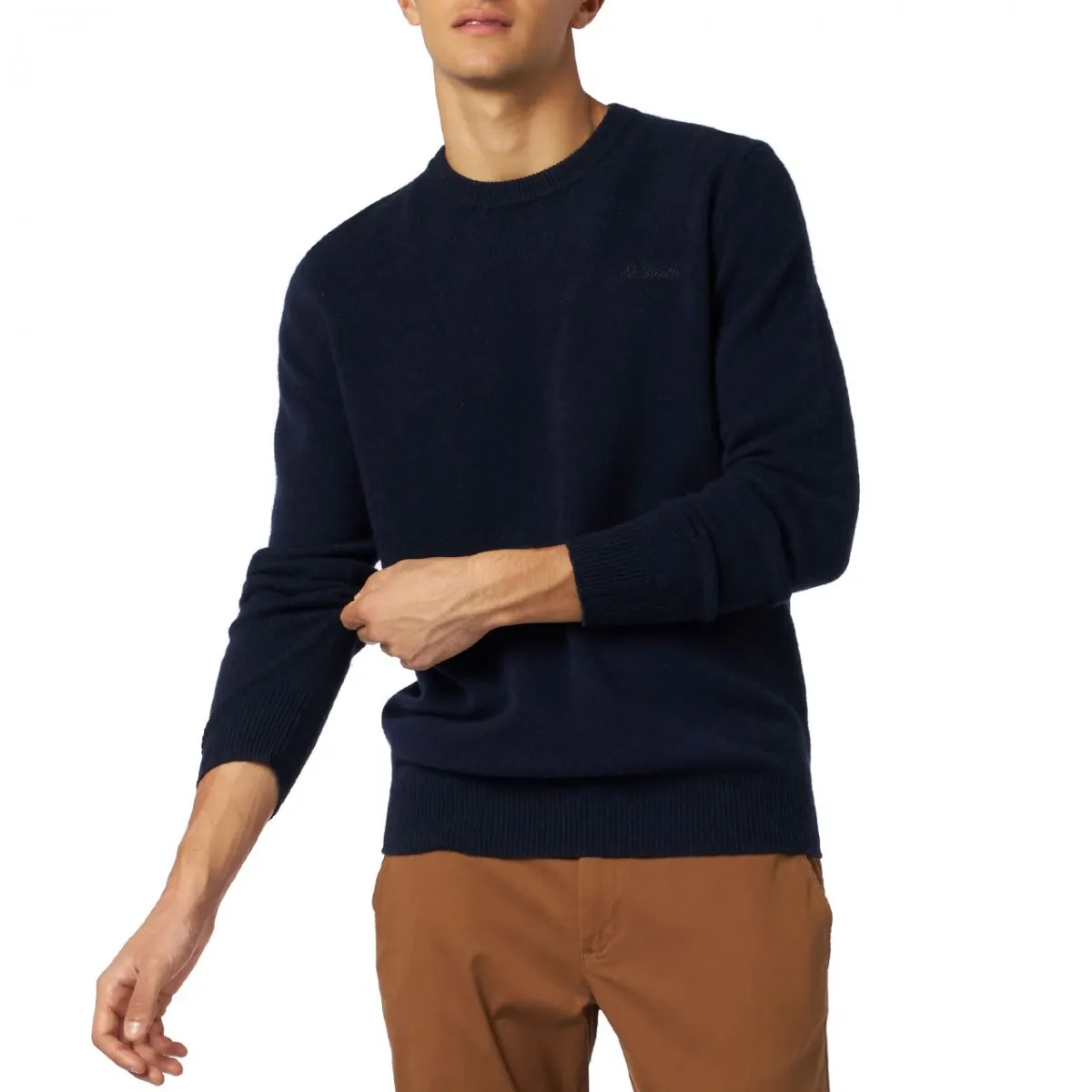 Maglione Heron Con Ricamo Blu