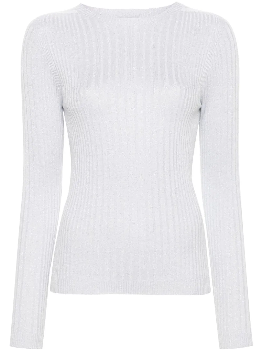 Maglione lamé a coste
