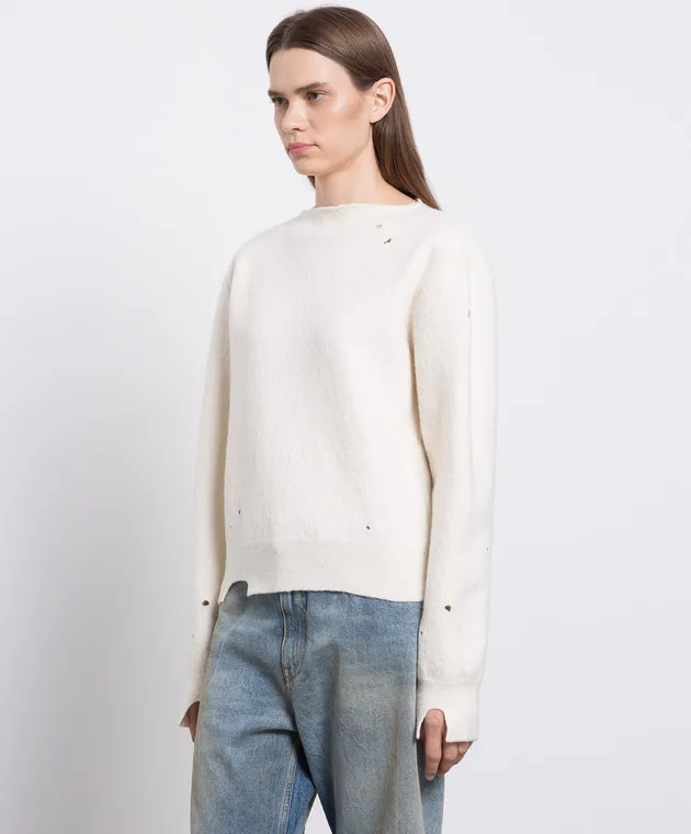 Maison Margiela MM6 Maglione in lana beige S52HL0018S18284