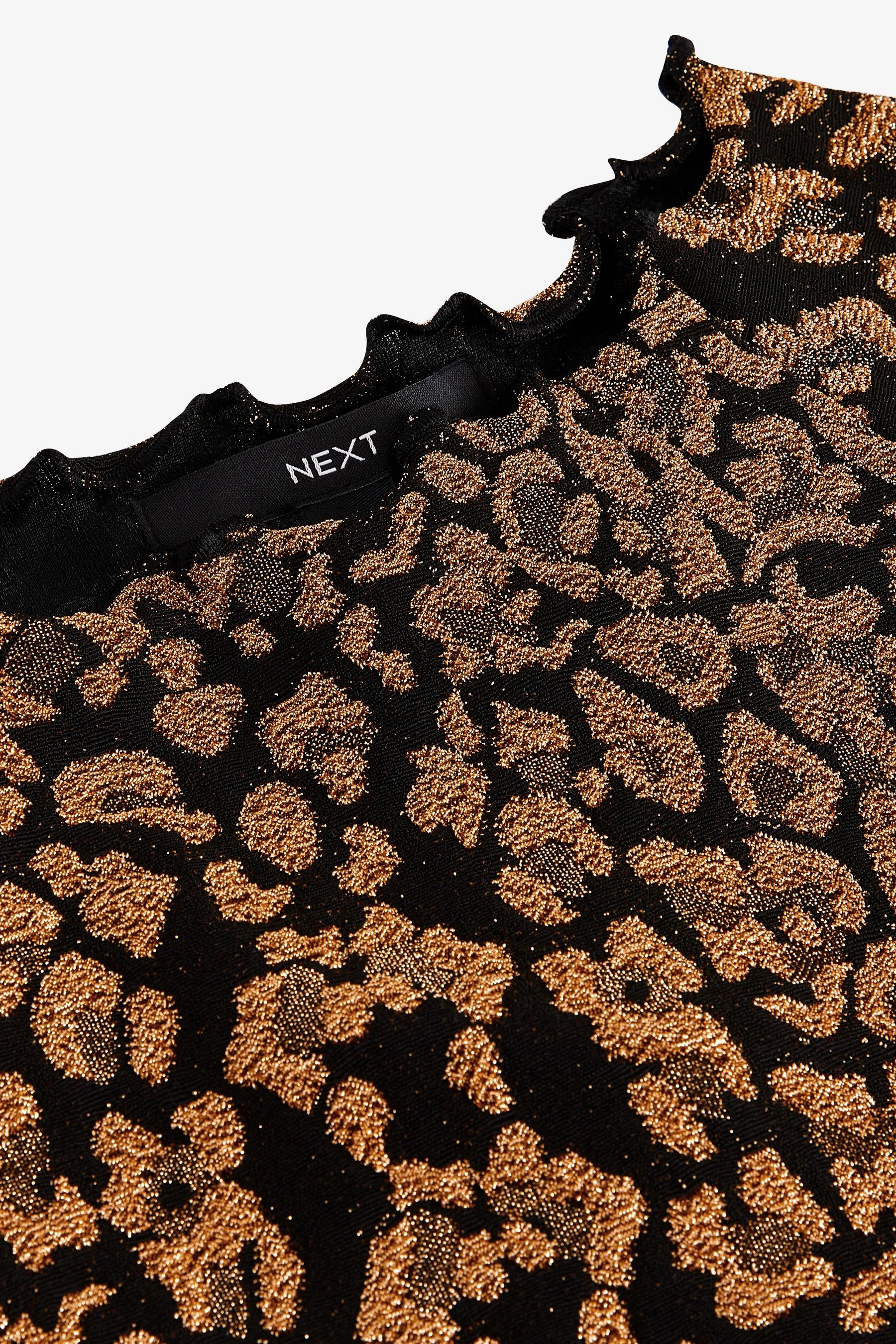 Manica lunga Glitter Jaquard Mini Vestito    