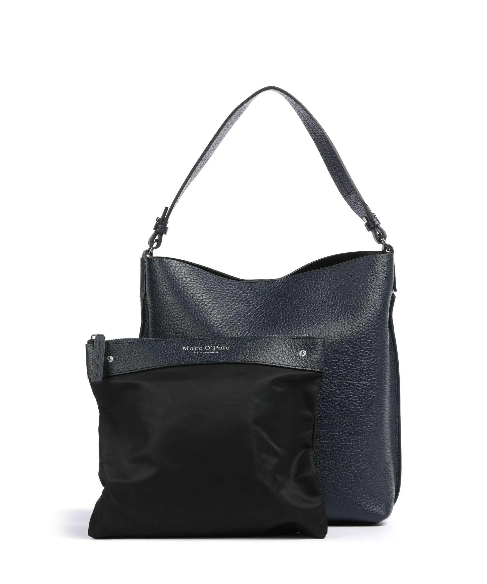  Marc O'Polo Brinja M Borsa hobo pelle di vacchetta grana navy  