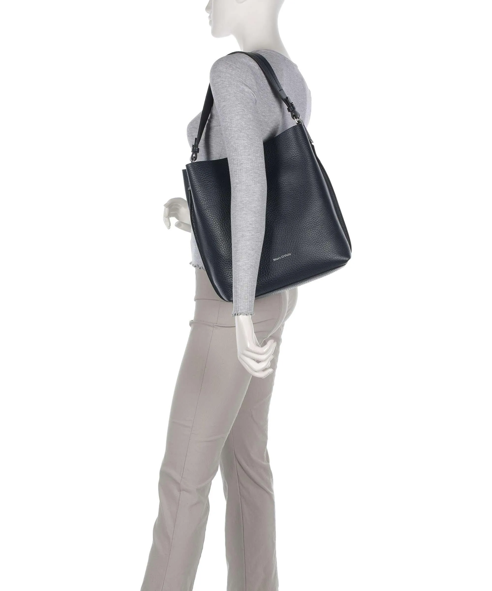  Marc O'Polo Brinja M Borsa hobo pelle di vacchetta grana navy  