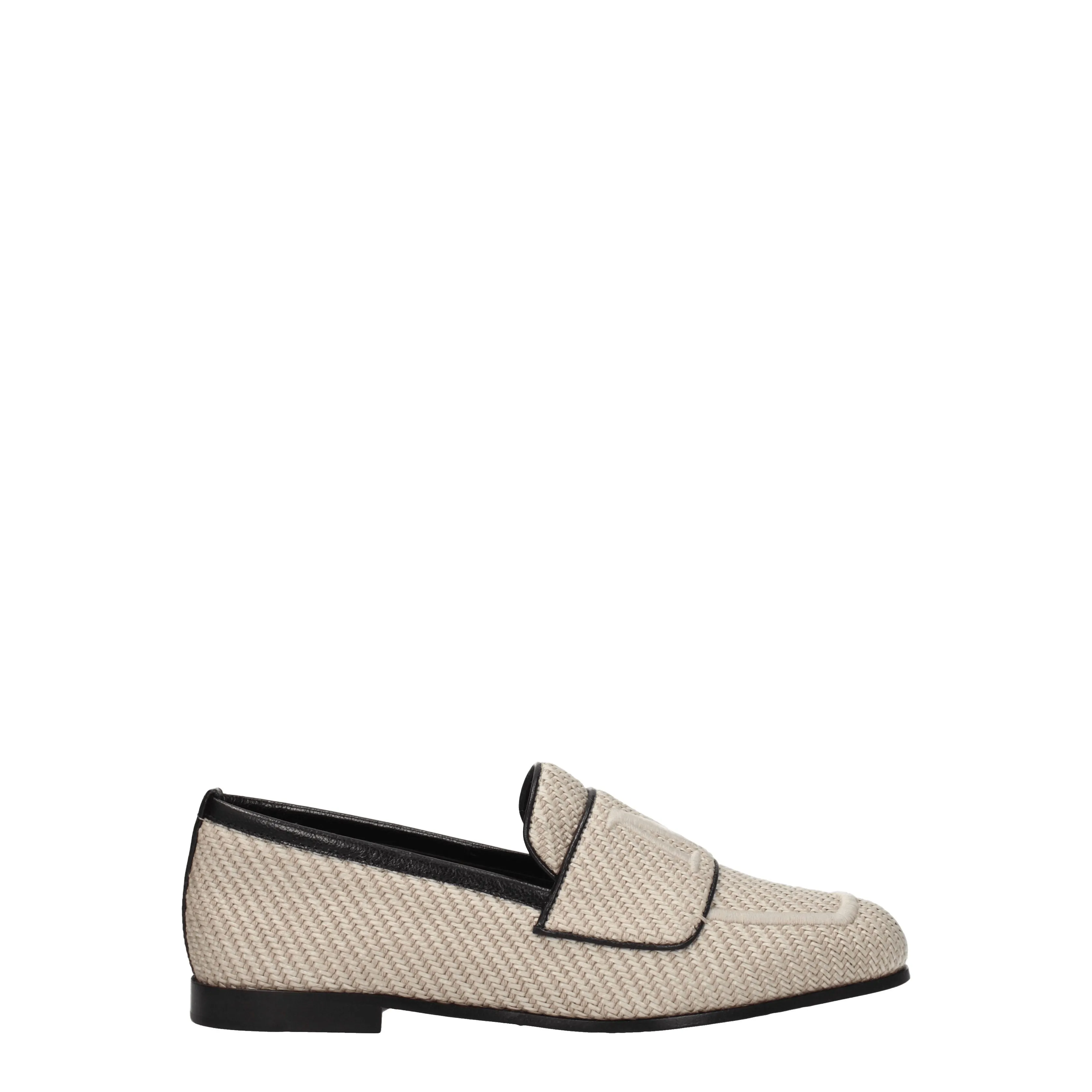Max Mara Mocassini Lizia Donna Tessuto Beige/Deserto Caldo