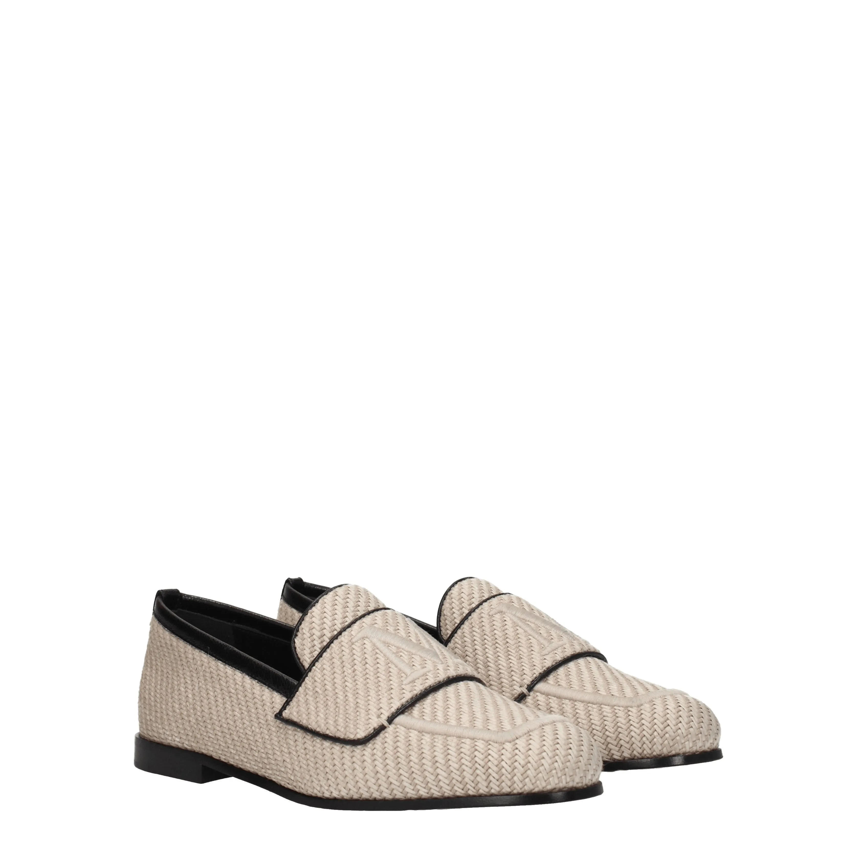 Max Mara Mocassini Lizia Donna Tessuto Beige/Deserto Caldo