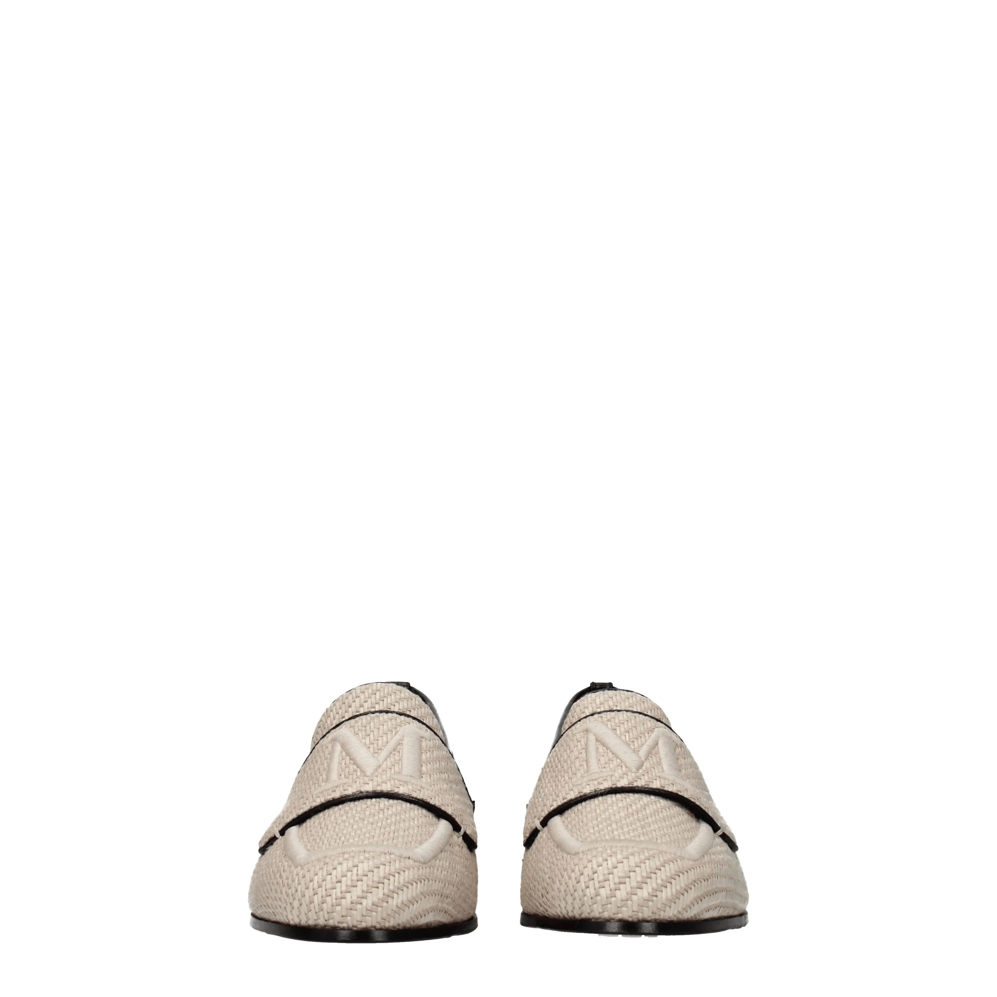 Max Mara Mocassini Lizia Donna Tessuto Beige/Deserto Caldo
