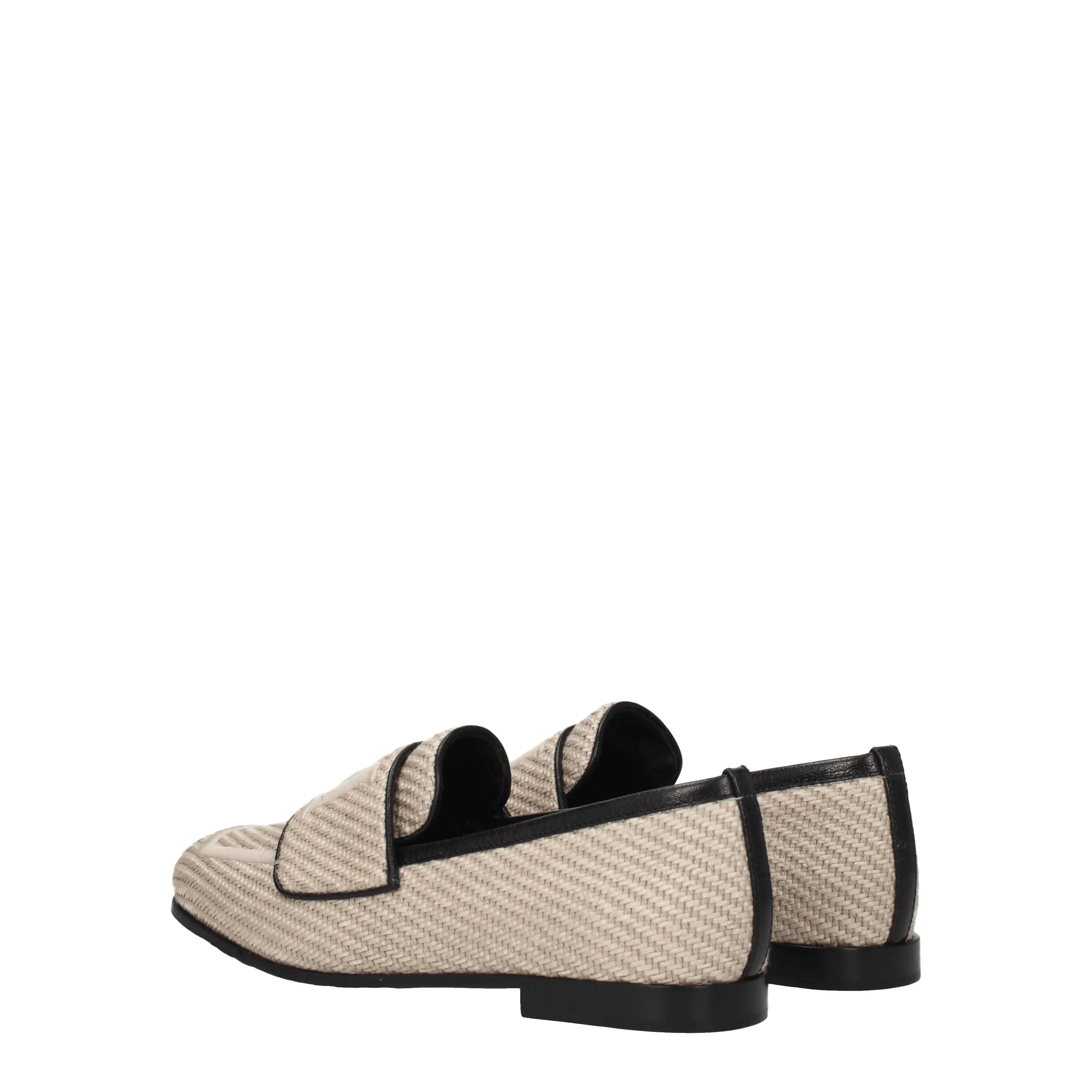 Max Mara Mocassini Lizia Donna Tessuto Beige/Deserto Caldo