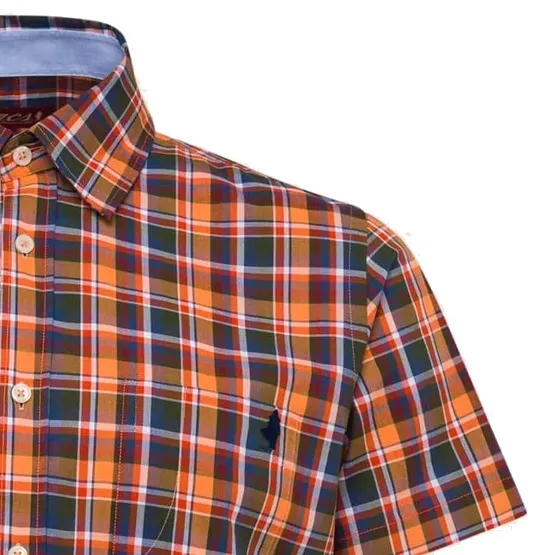 MCS camicia uomo a quadri m/c colore red green check