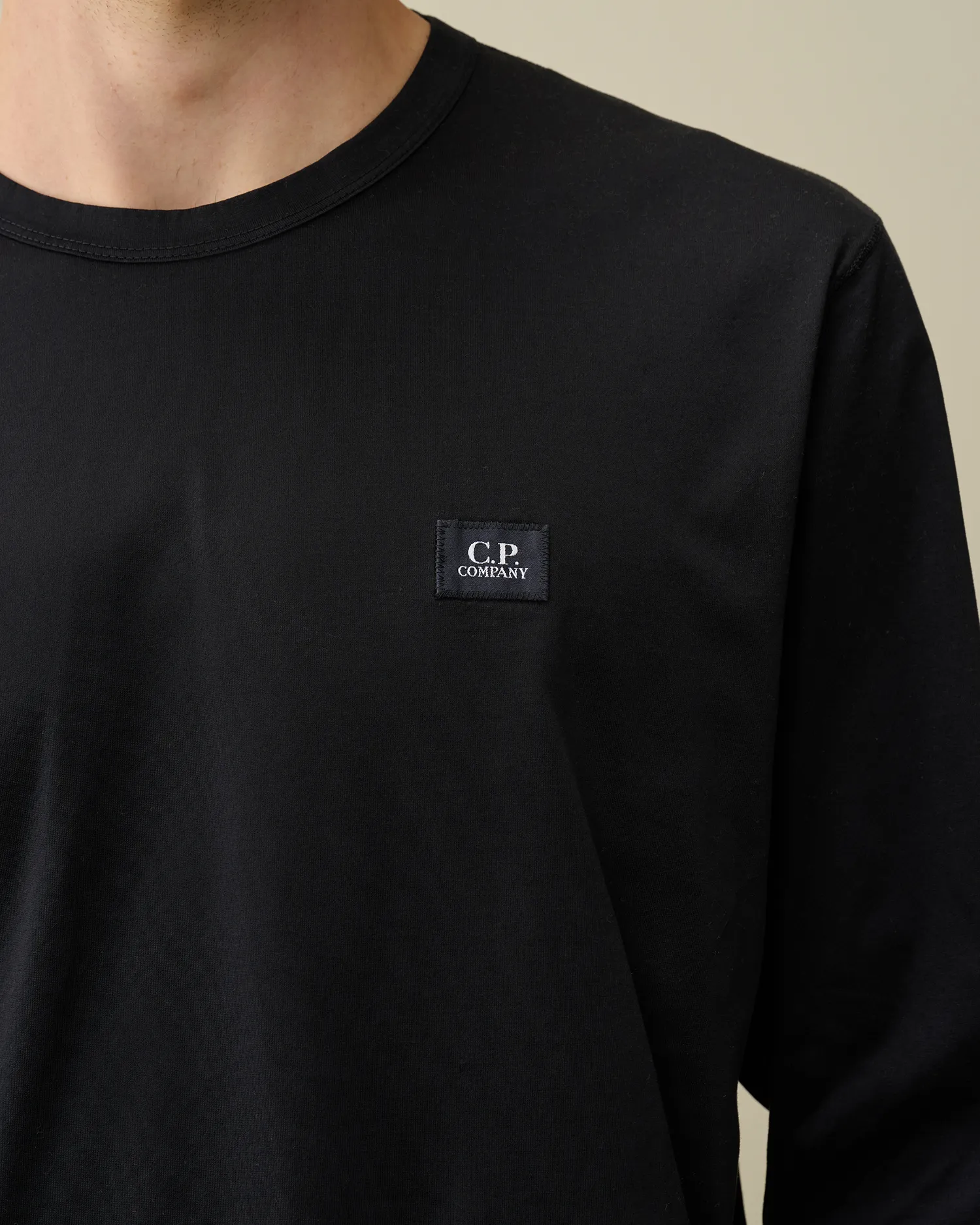 Mercerized 70/2 Jersey Gasato Longsleeved Logo Patch T-Shirt