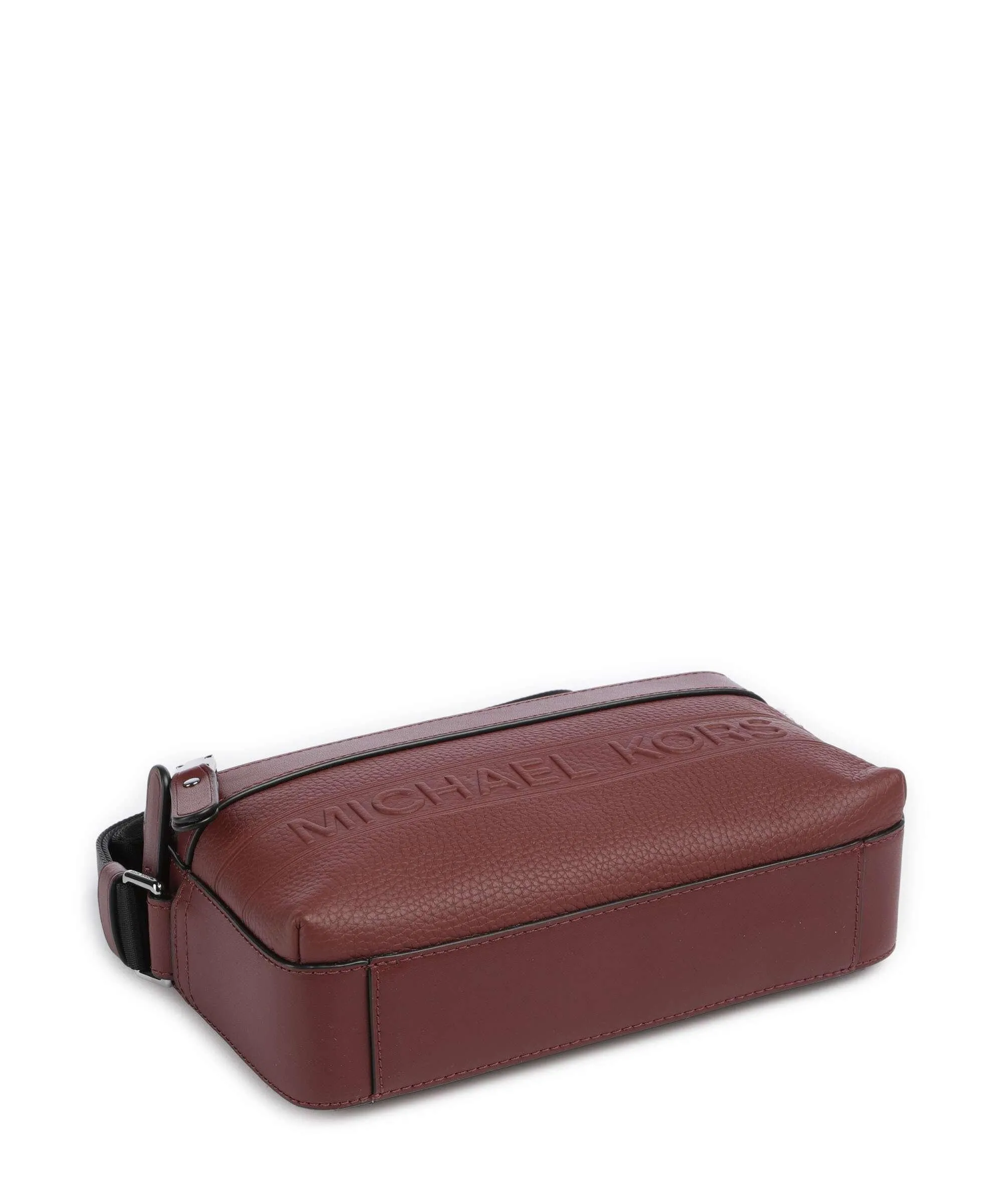  Michael Kors Hudson Borsa a tracolla pelle di vacchetta grana marrone scuro  