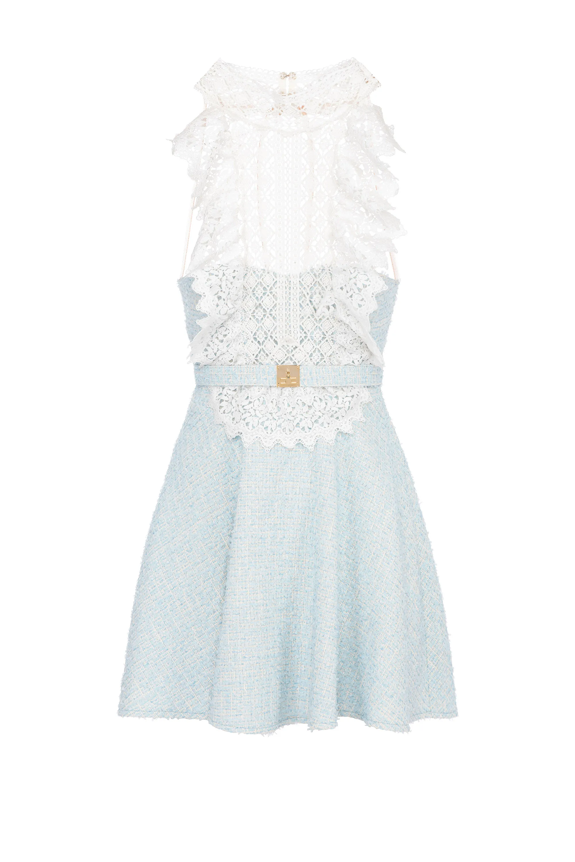 Miniabito con plastron in pizzo