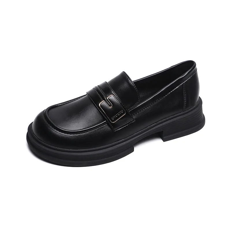 Mocassini casual in pelle moda minimalista da donna