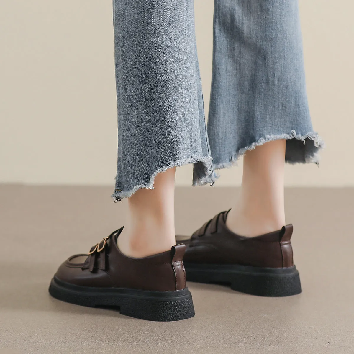 Mocassini casual piatti morbidi da donna, moda minimalista