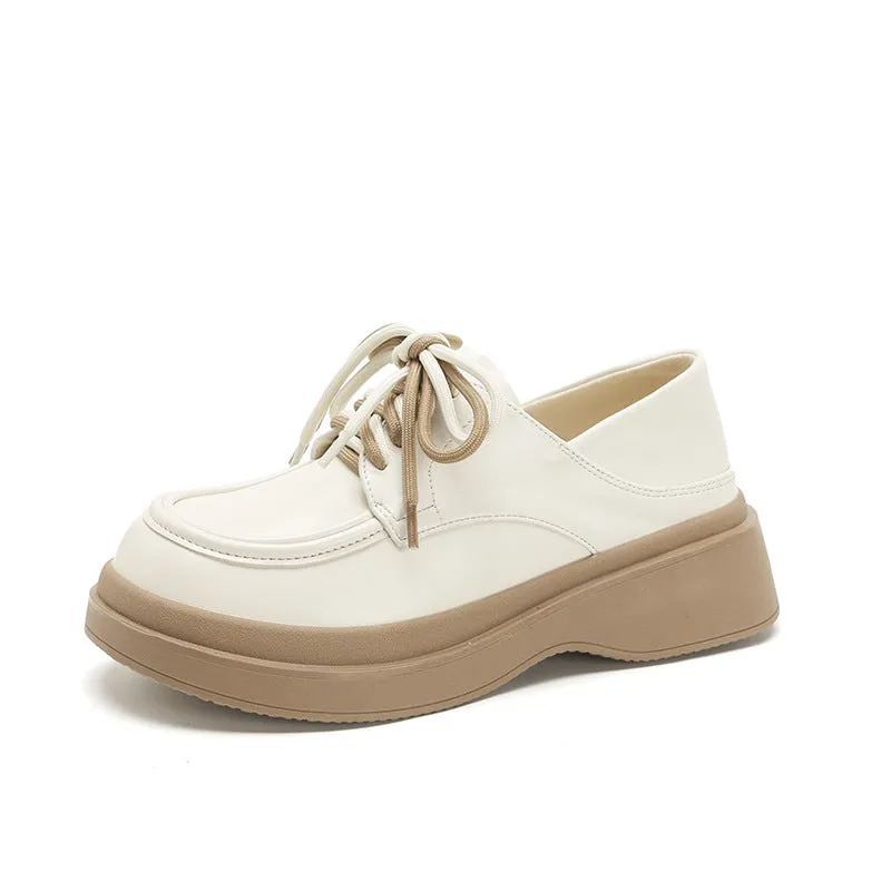 Mocassini da donna minimalisti casual con suola morbida e spessa