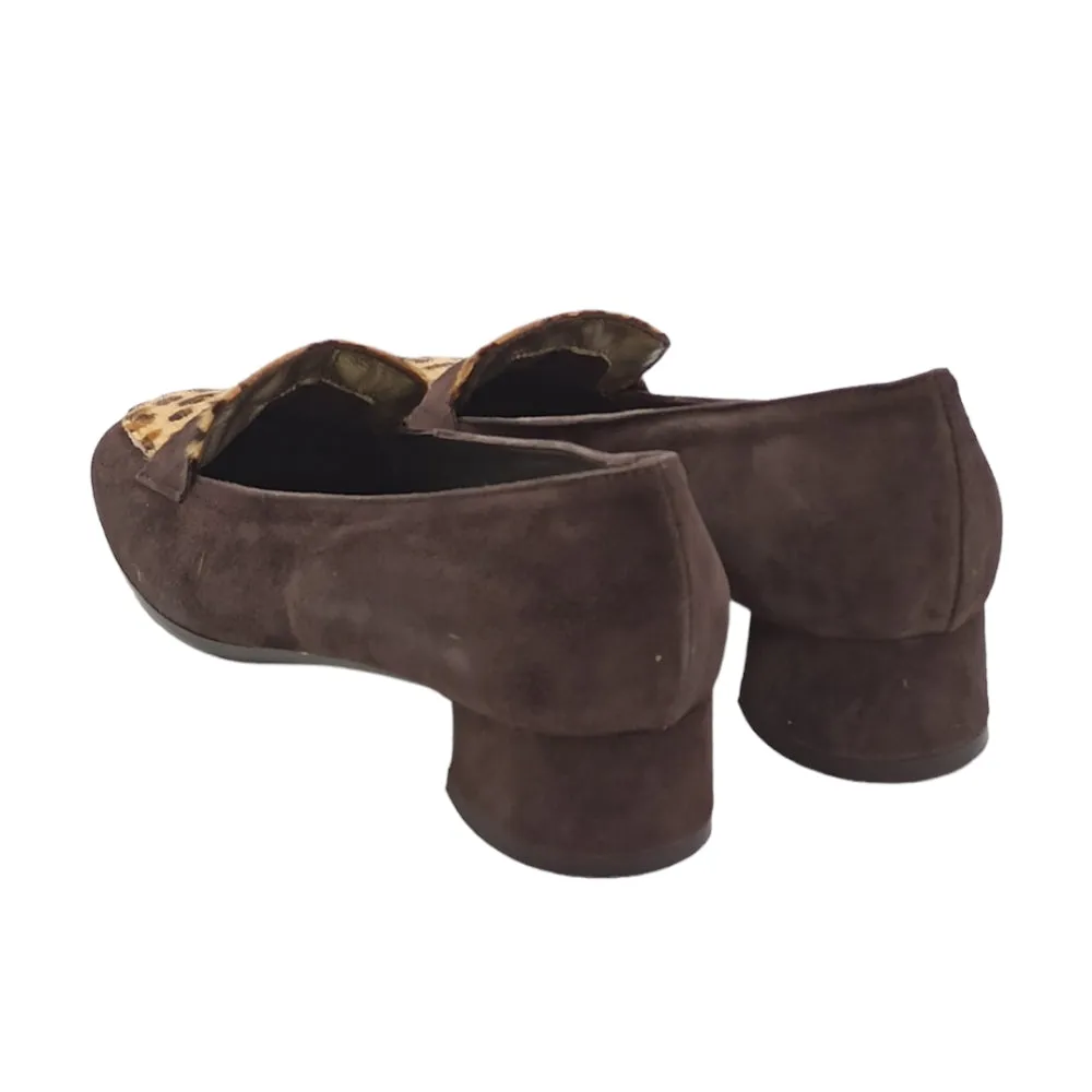 Mocassini Donna animalier in camoscio con mezzo tacco Assia I22591 CAM T.MORO/RIP CAVALL