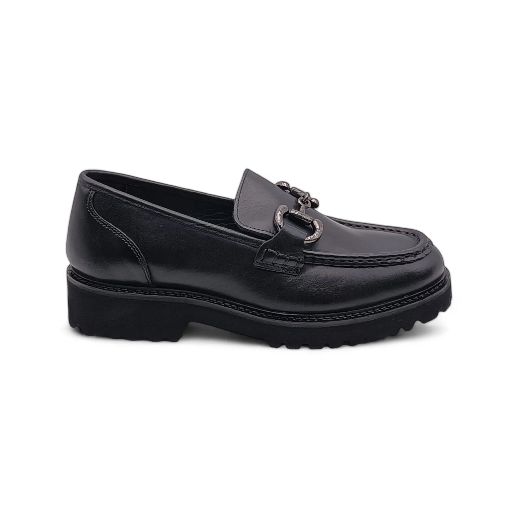 Mocassini Donna con morsetto nero Grunland AURE SC4224 N1 nero