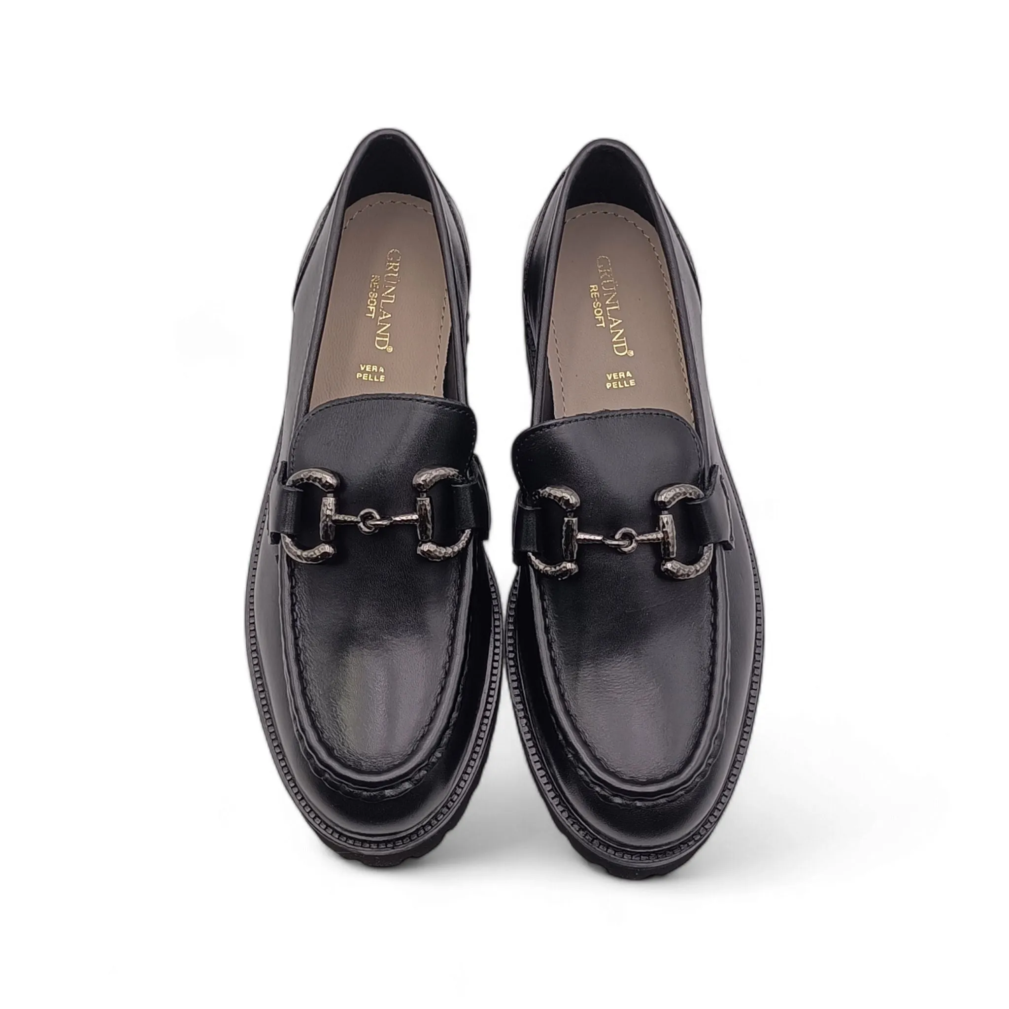 Mocassini Donna con morsetto nero Grunland AURE SC4224 N1 nero