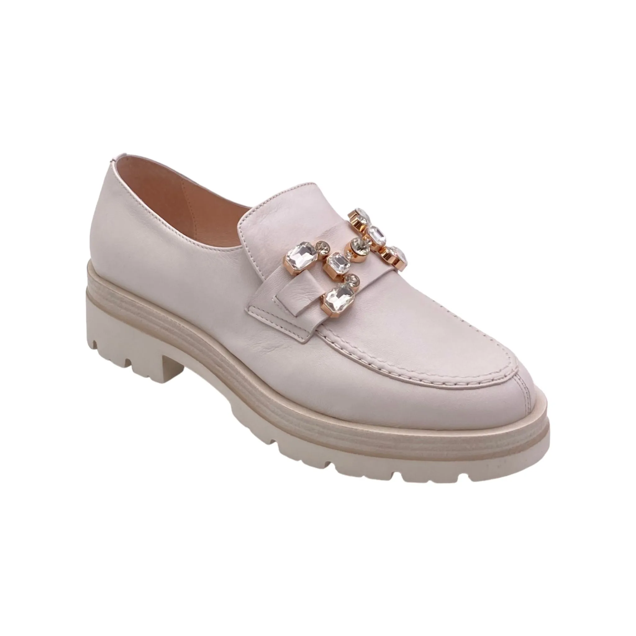 Mocassini Donna con platform e morsetto con pietre King of Hearts