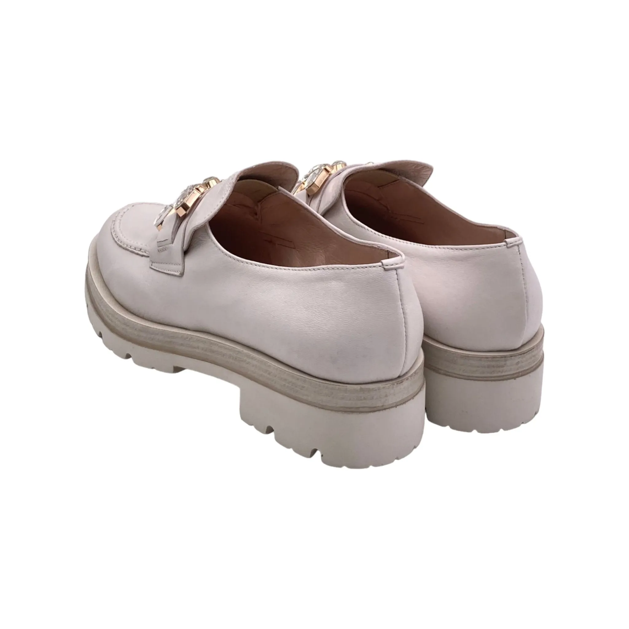Mocassini Donna con platform e morsetto con pietre King of Hearts