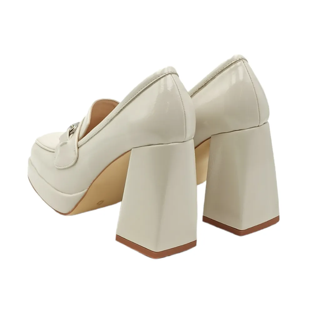 Mocassini Donna con tacco alto Exe PW2083-R3136 IVORY