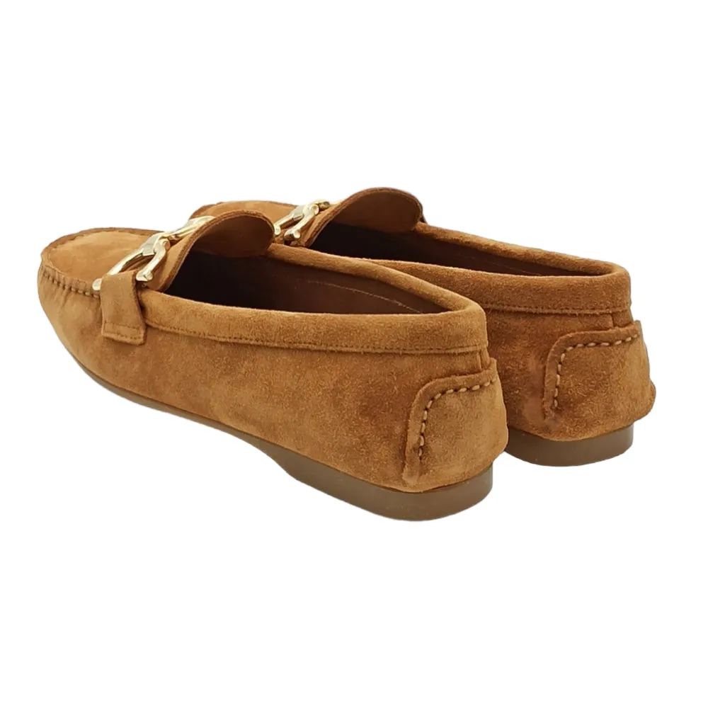 Mocassini Donna in camoscio 68D6 Frau castorino cocco