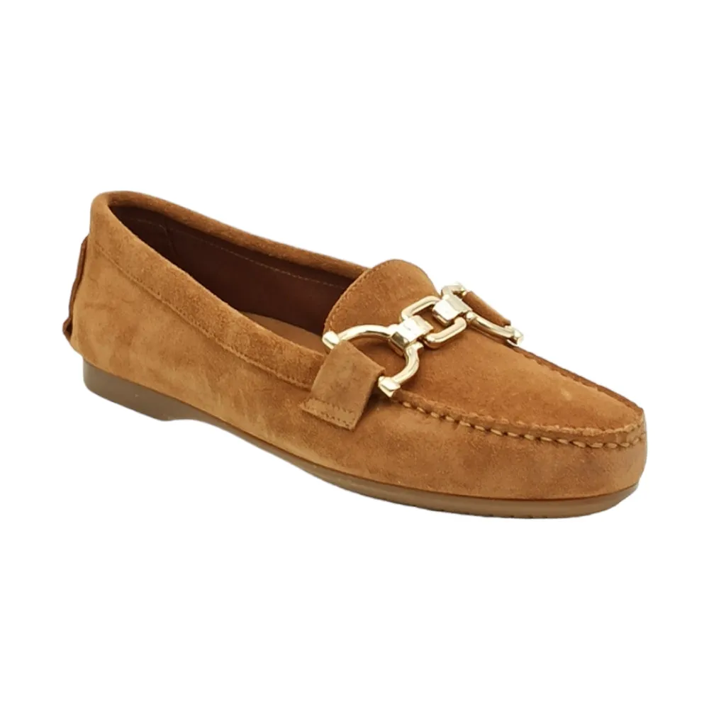 Mocassini Donna in camoscio 68D6 Frau castorino cocco