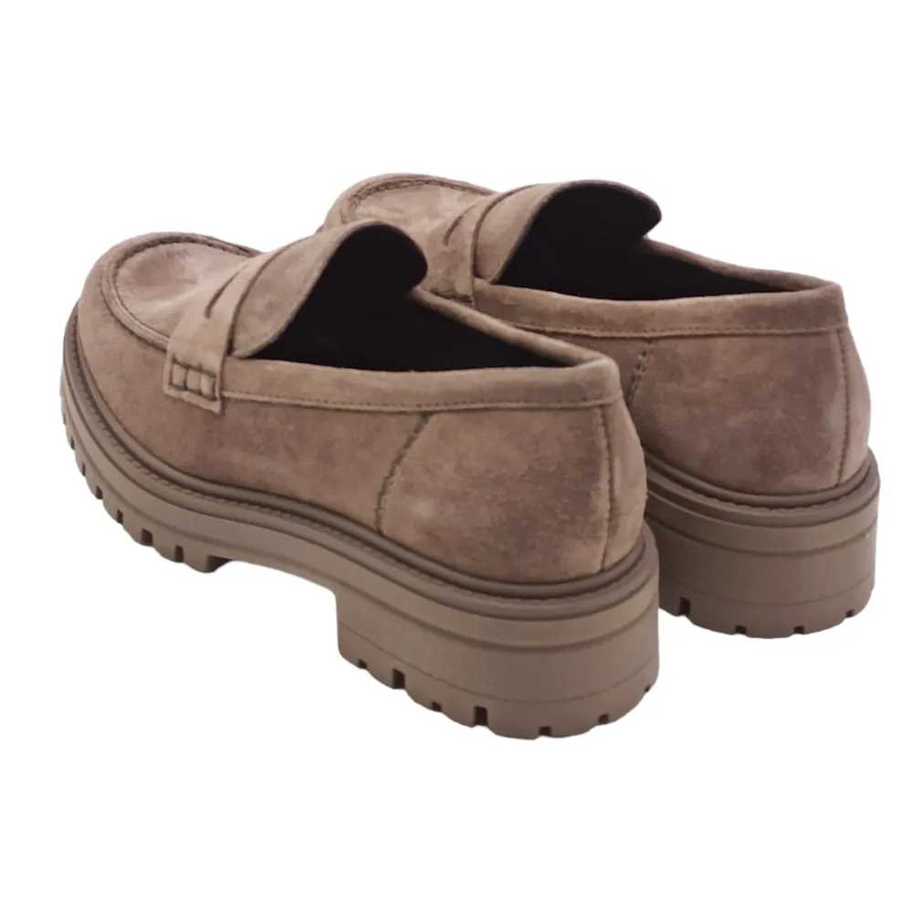 Mocassini Donna in camoscio con platform Francesco Brunelli AO105