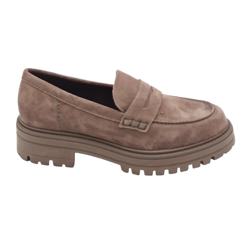 Mocassini Donna in camoscio con platform Francesco Brunelli AO105