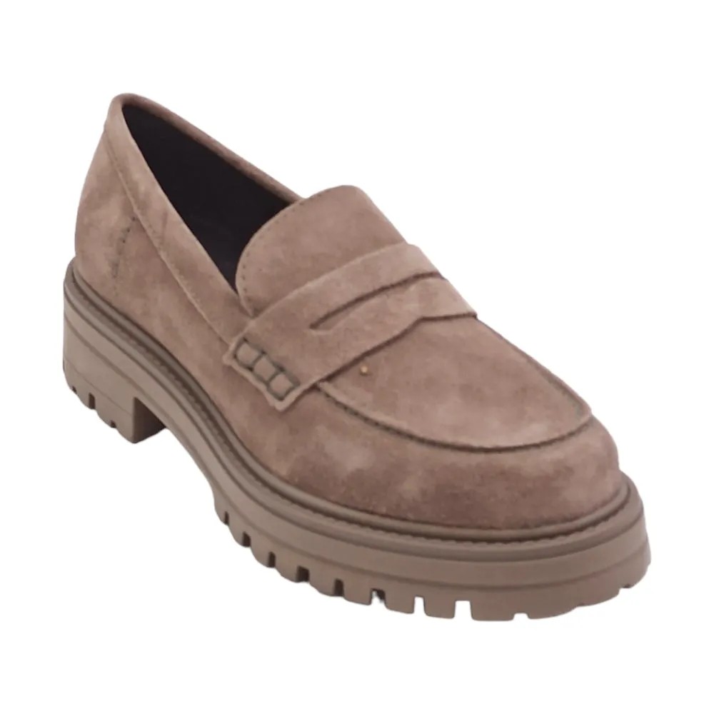 Mocassini Donna in camoscio con platform Francesco Brunelli AO105