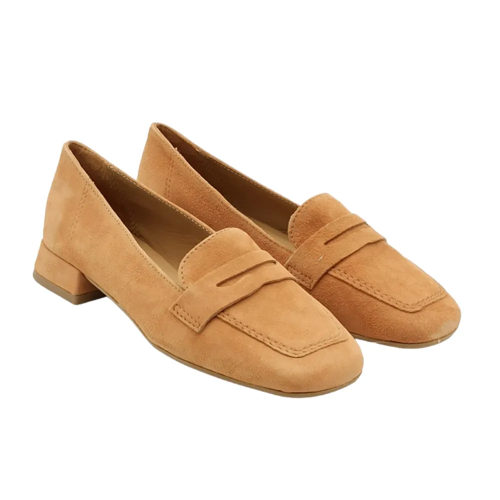 Mocassini Donna in camoscio Francesco Brunelli BC109 CUOIO