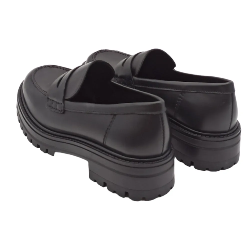 Mocassini Donna in pelle con platform Francesco Brunelli AO105 vitello nero