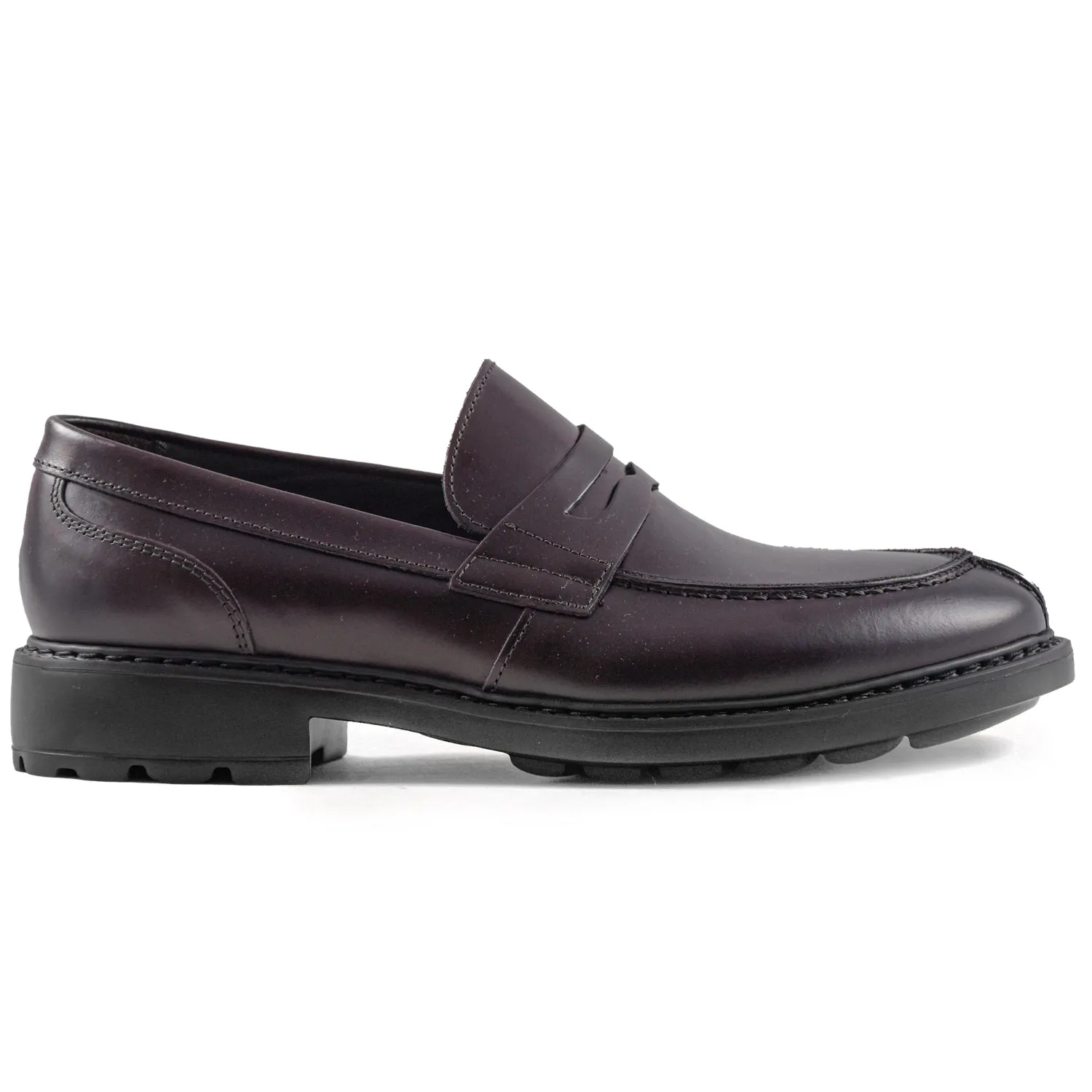Mocassini Marco Ferretti Uomo Bordeaux Suola Nera Ultraleggera