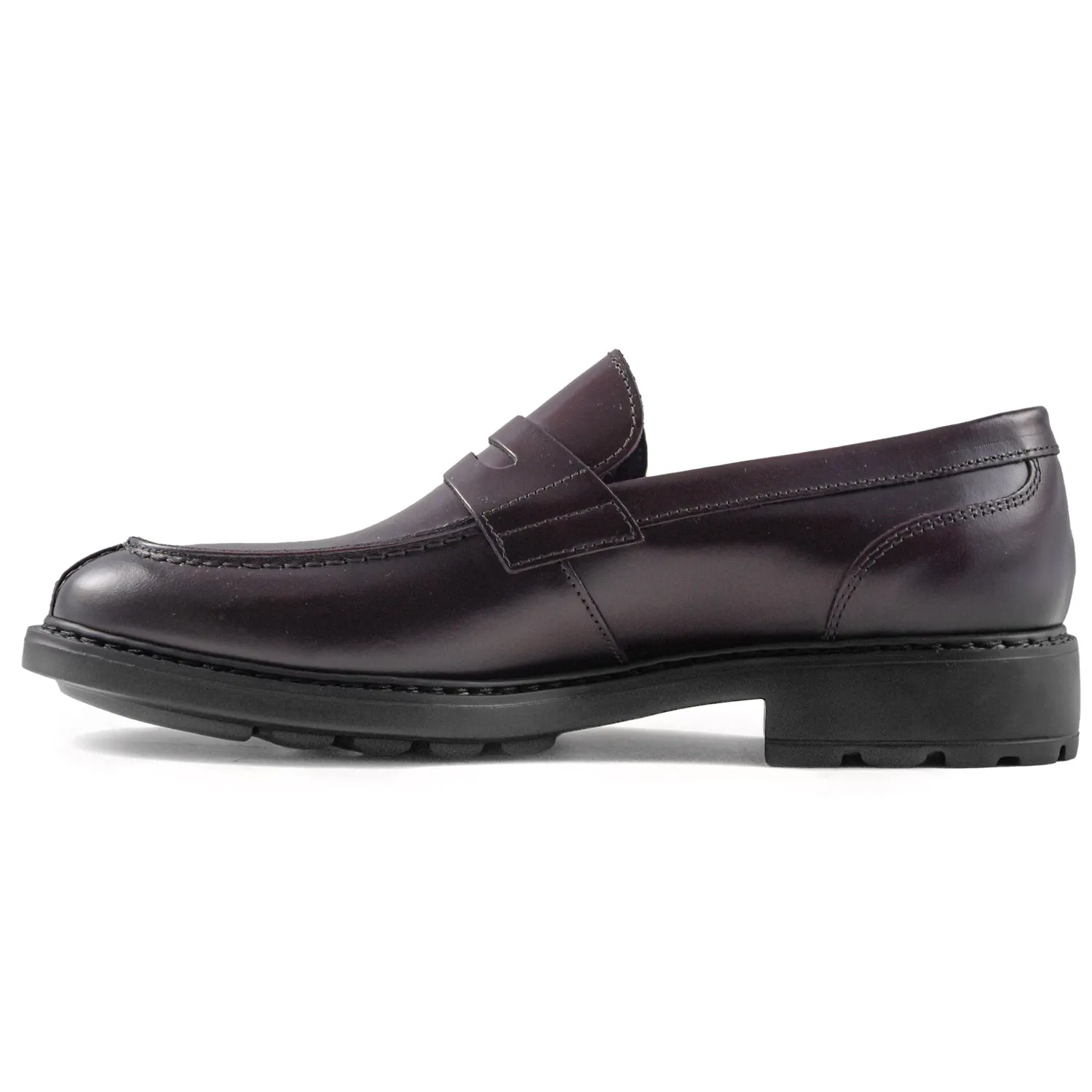 Mocassini Marco Ferretti Uomo Bordeaux Suola Nera Ultraleggera