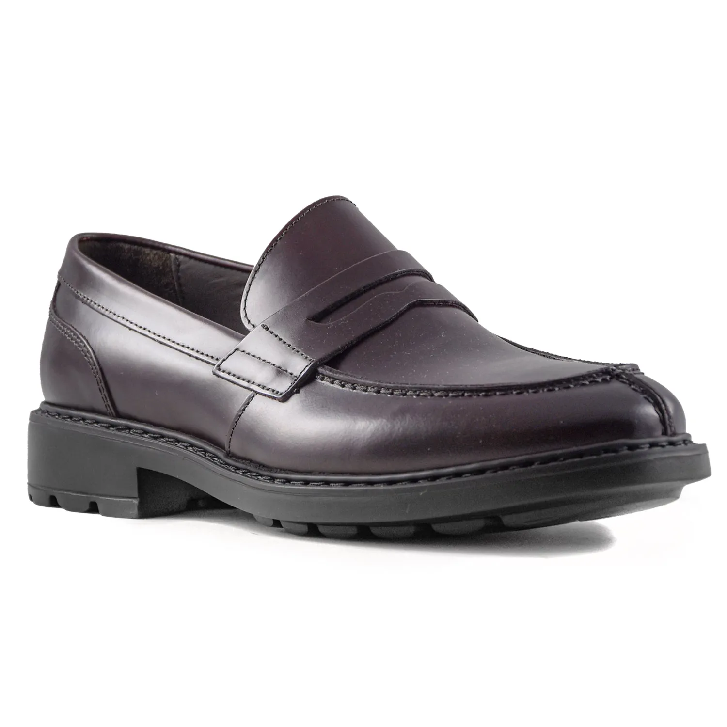 Mocassini Marco Ferretti Uomo Bordeaux Suola Nera Ultraleggera
