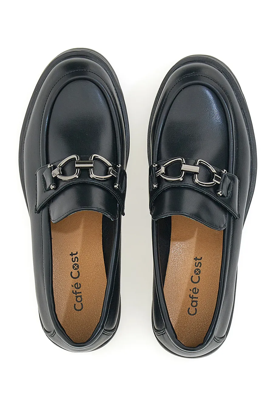 Mocassini Neri Con Platform Cafe' Cost 695151