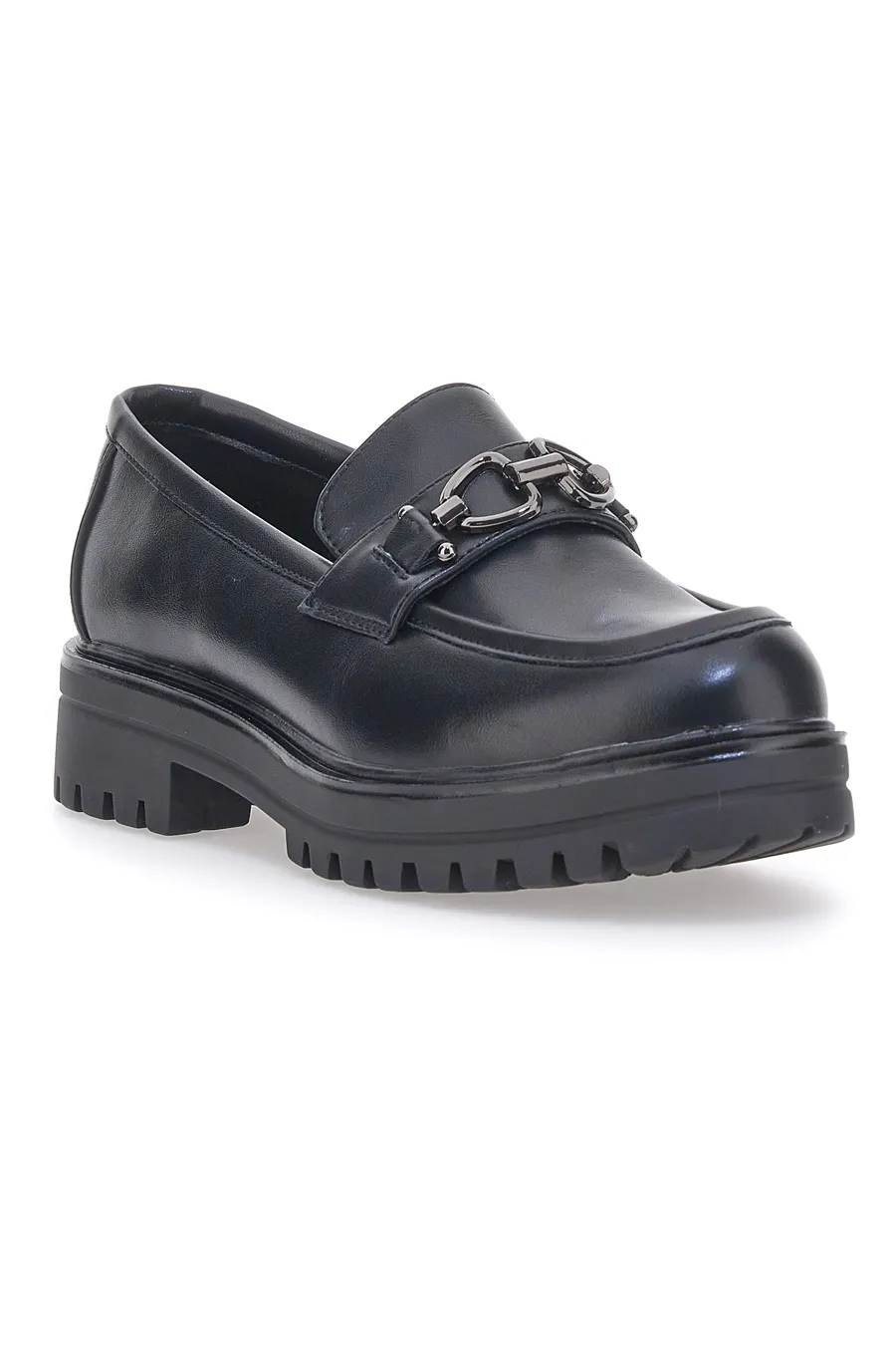 Mocassini Neri Con Platform Cafe' Cost 695151
