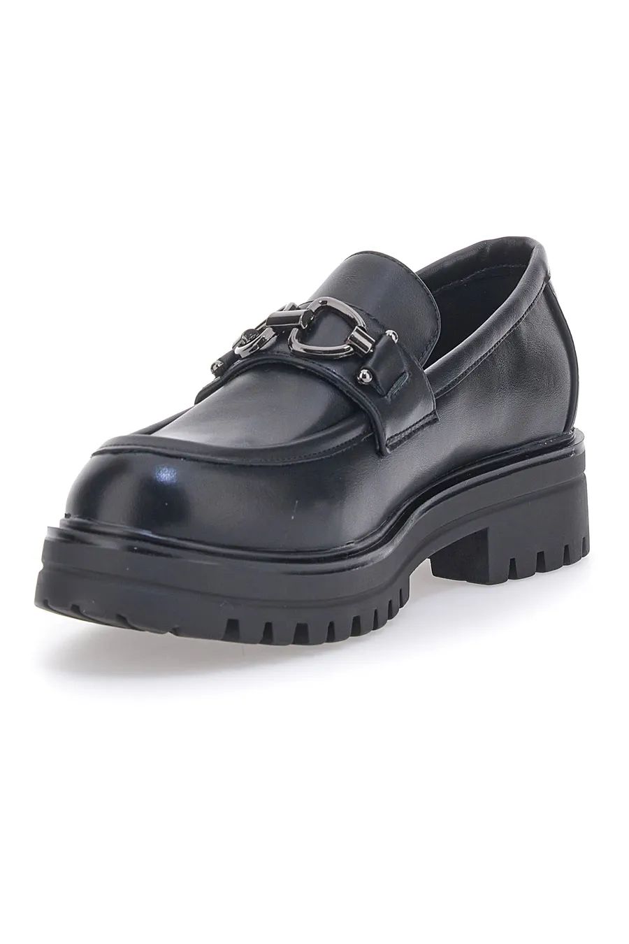 Mocassini Neri Con Platform Cafe' Cost 695151