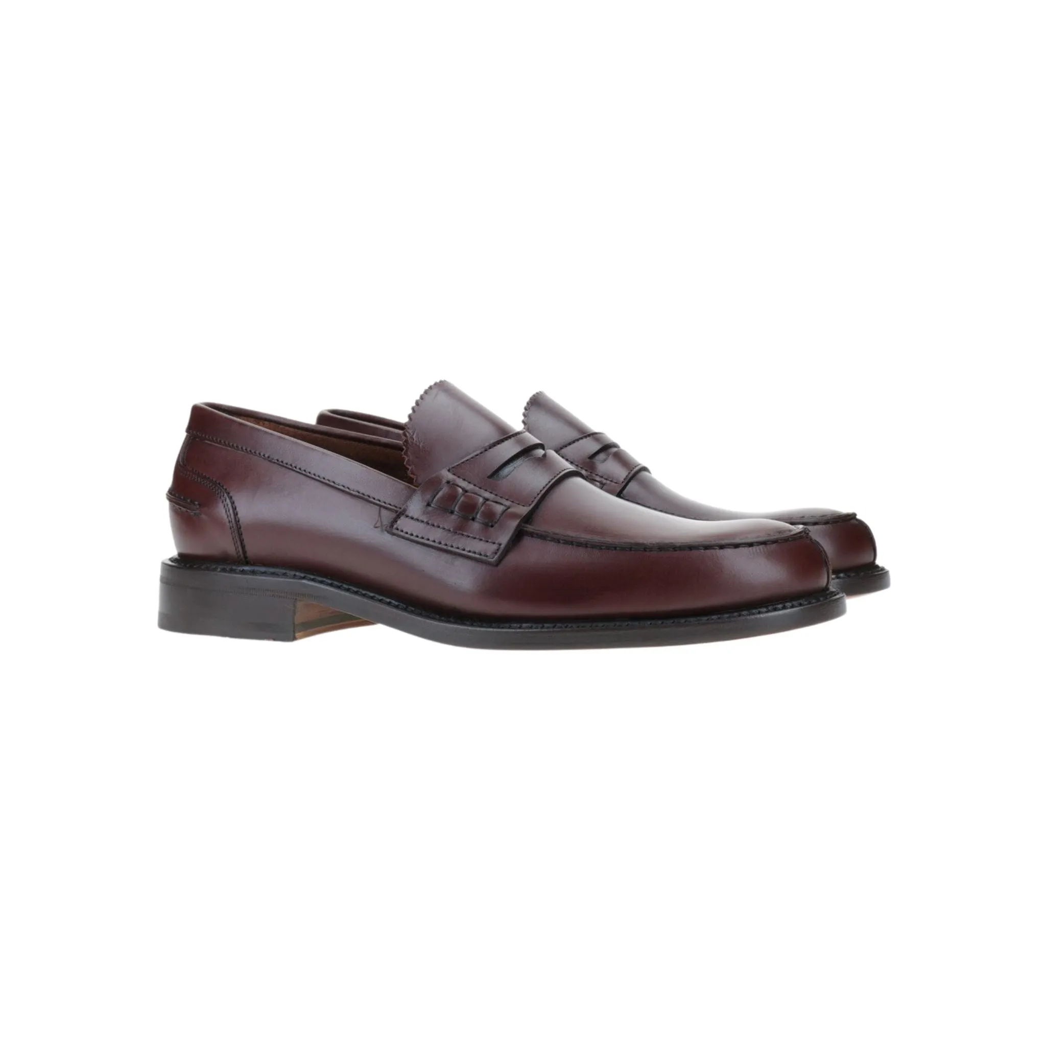 Mocassini Uomo Marrone in pelle lucida