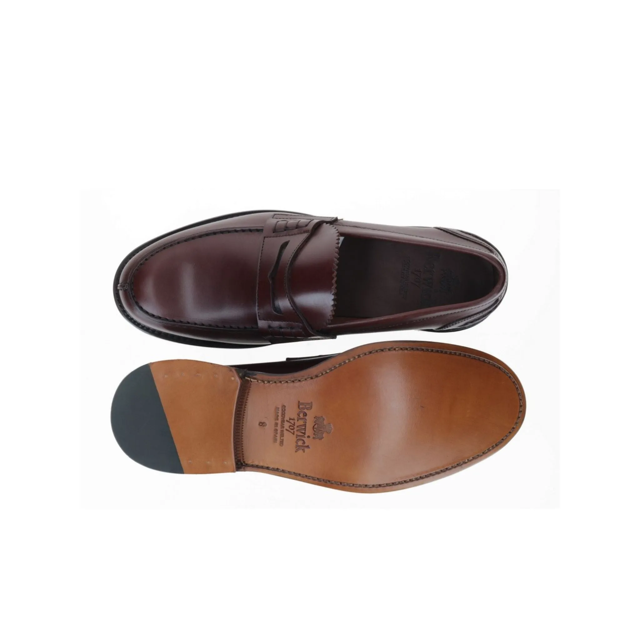 Mocassini Uomo Marrone in pelle lucida