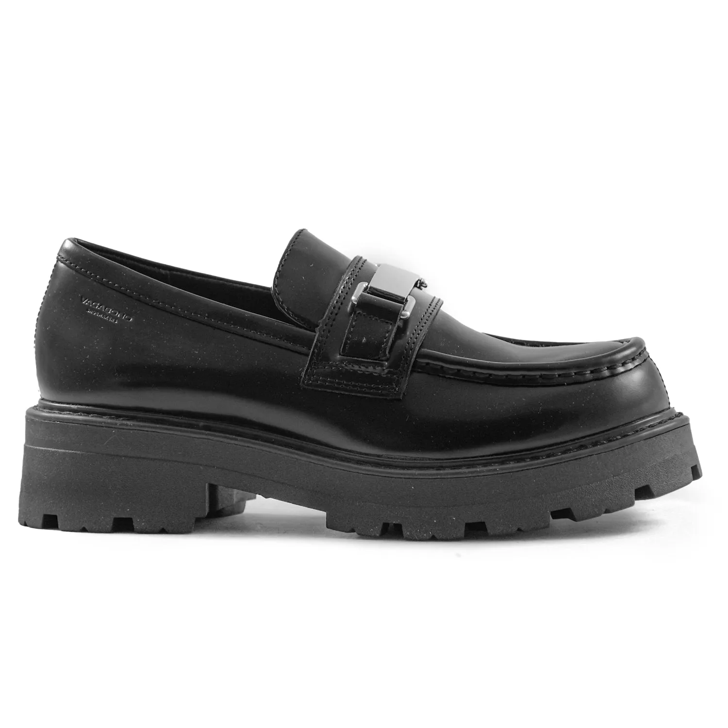 Mocassini Vagabond Cosmo 2.0 Donna Nero Cinturino Penny Decorato