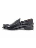 Mocassino Guidi Calzature COLLEGE GLOSS in spazzolato nero