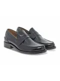 Mocassino Guidi Calzature COLLEGE GLOSS in spazzolato nero