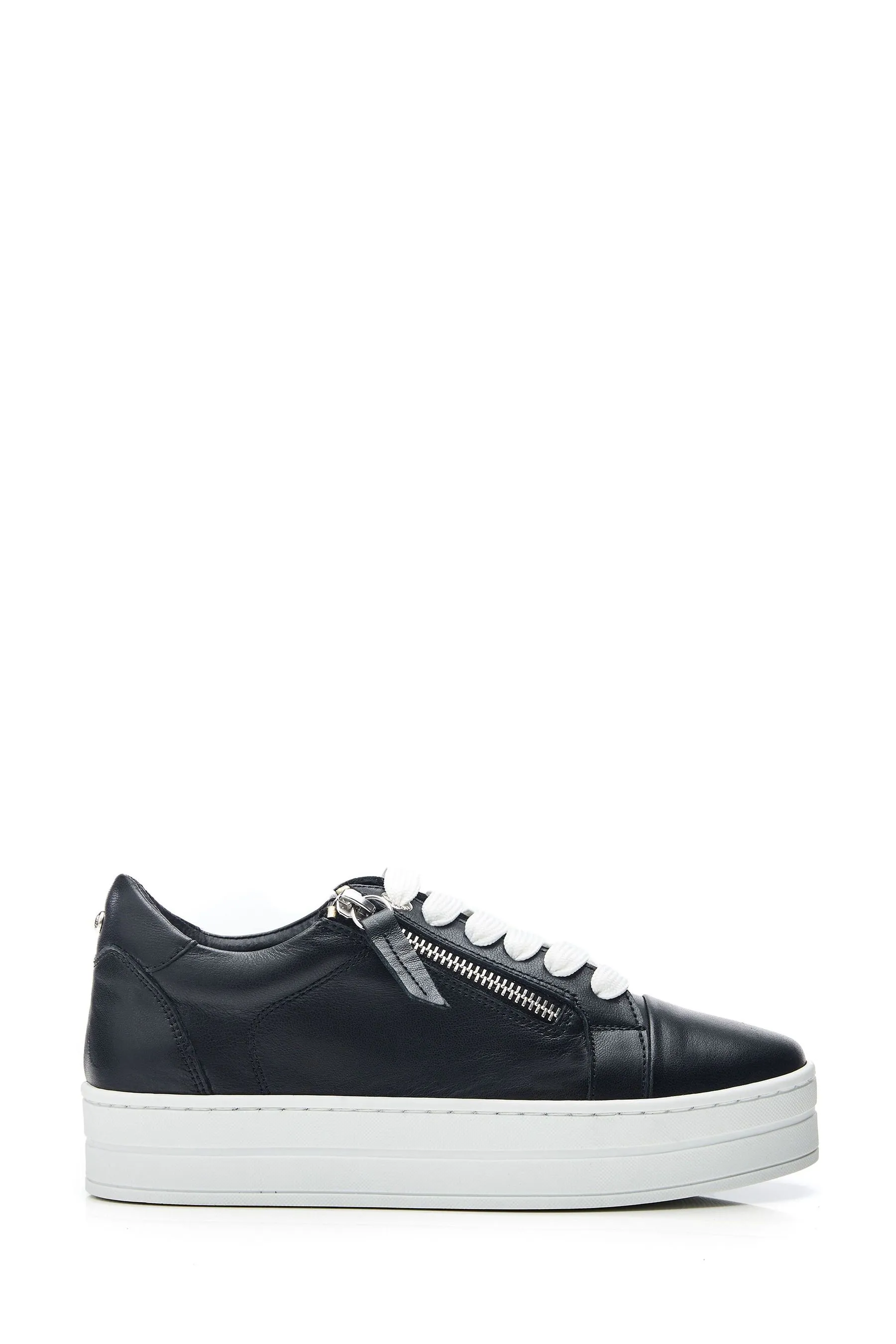 Moda In Pelle - Abbiy - Scarpe da ginnastica con suola spessa e Pizzo zip laterale    