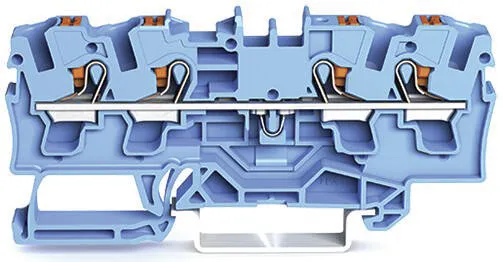 Morsettiera passante WAGO, Blu, livello Singolo, , 32A