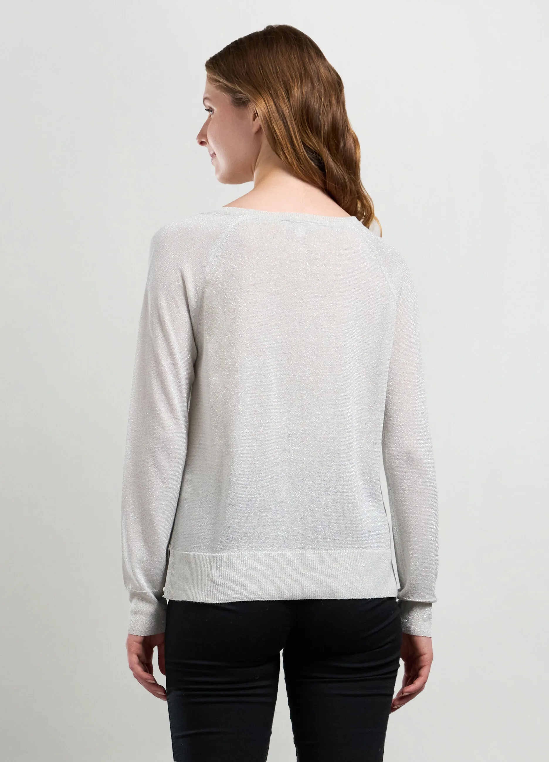 NICE & CHIC  Pullover tricot in misto viscosa con lurex donna
