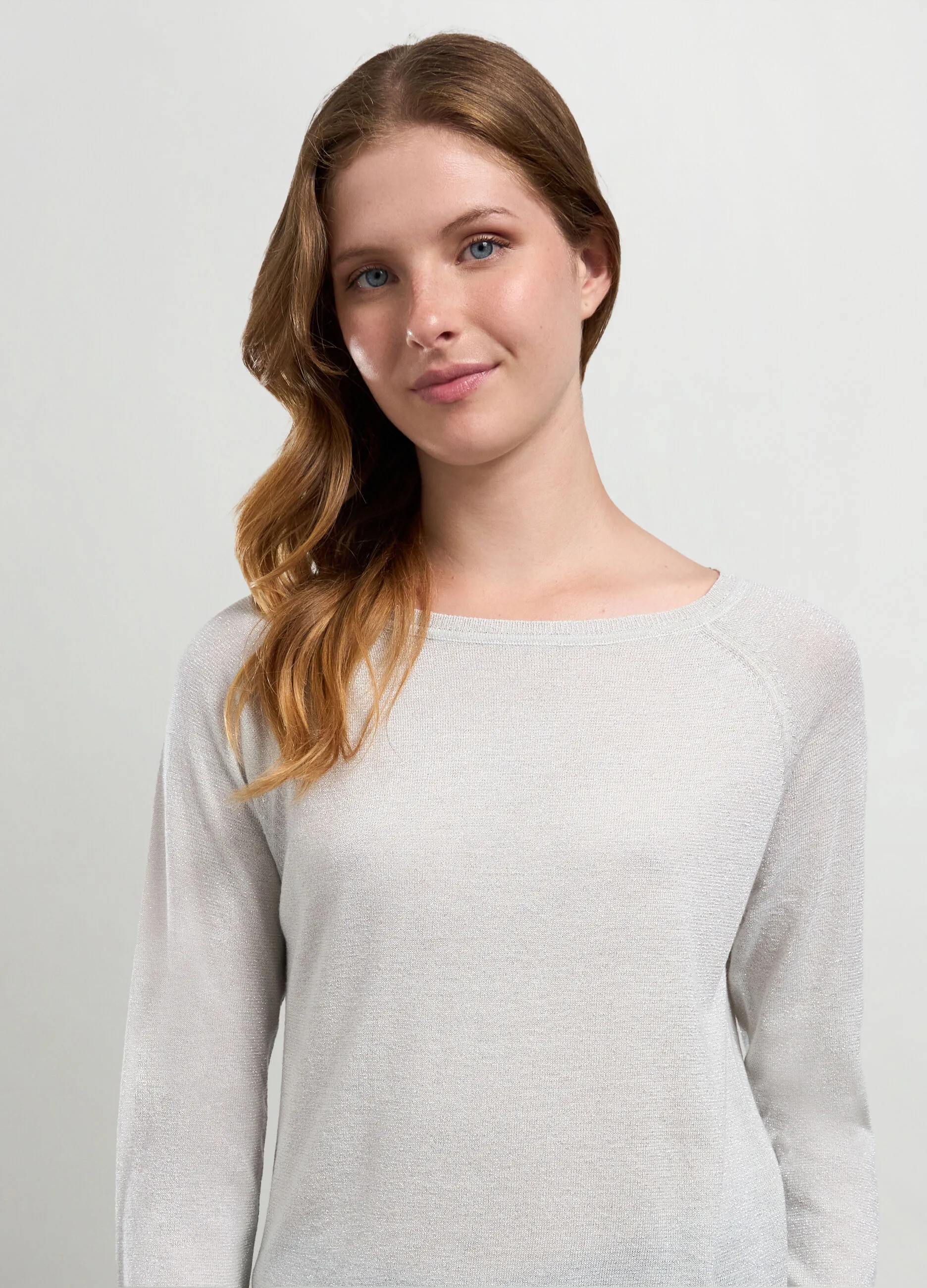 NICE & CHIC  Pullover tricot in misto viscosa con lurex donna