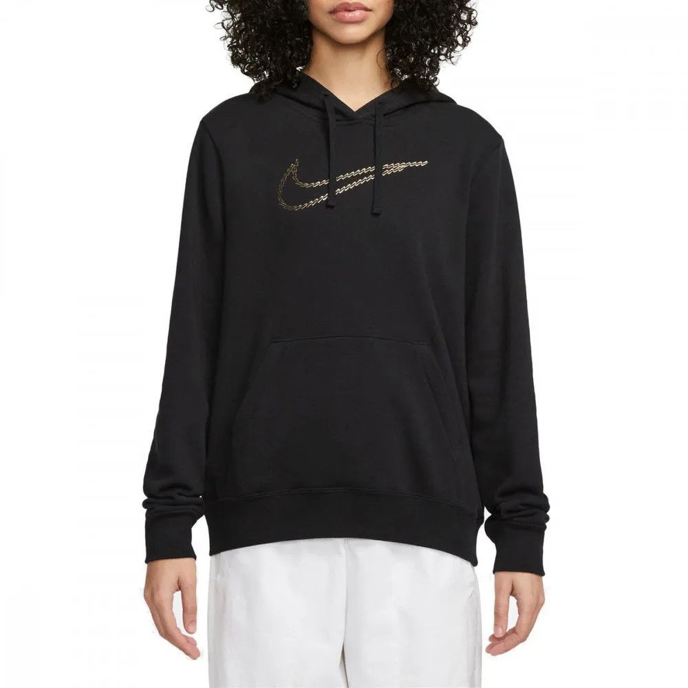 NIKE FELPA CON CAPPUCCIO CLUB SHINE DONNA