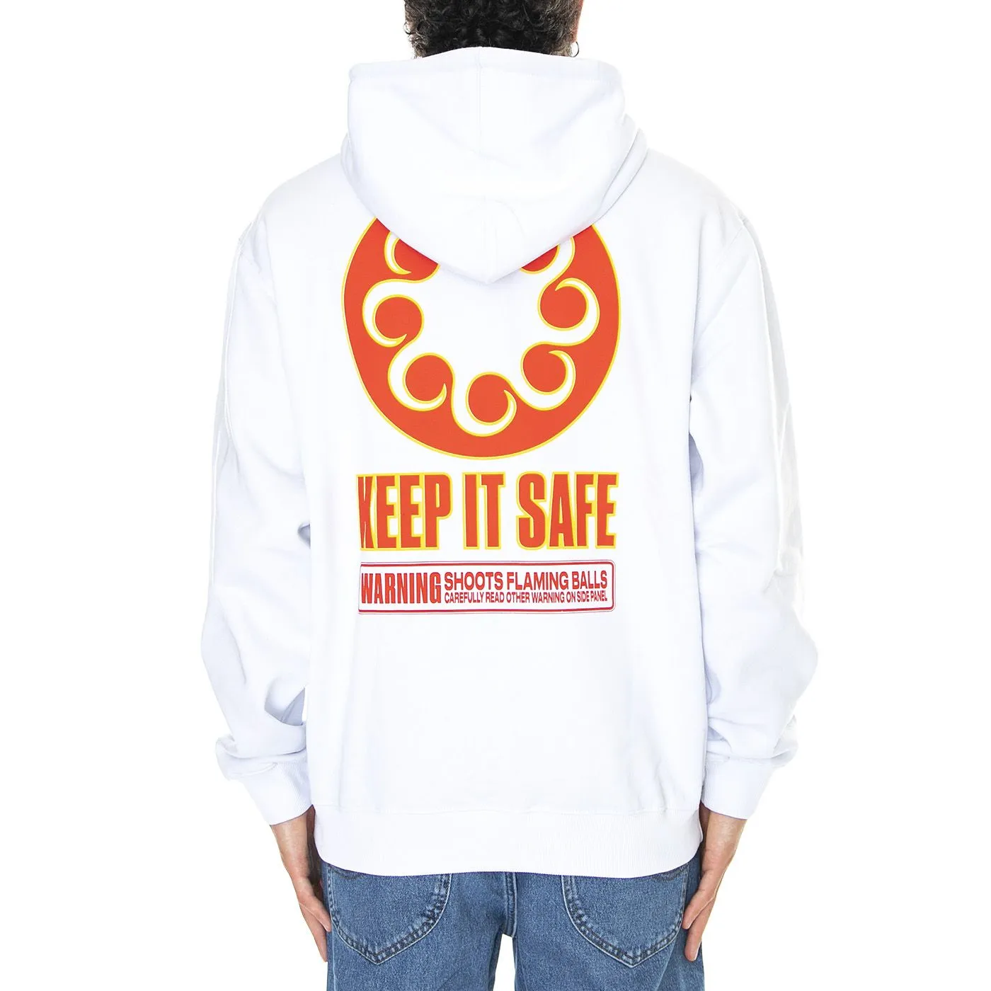 Octopus Blaster Hoodie White - Felpa con Cappuccio Uomo Bianca    