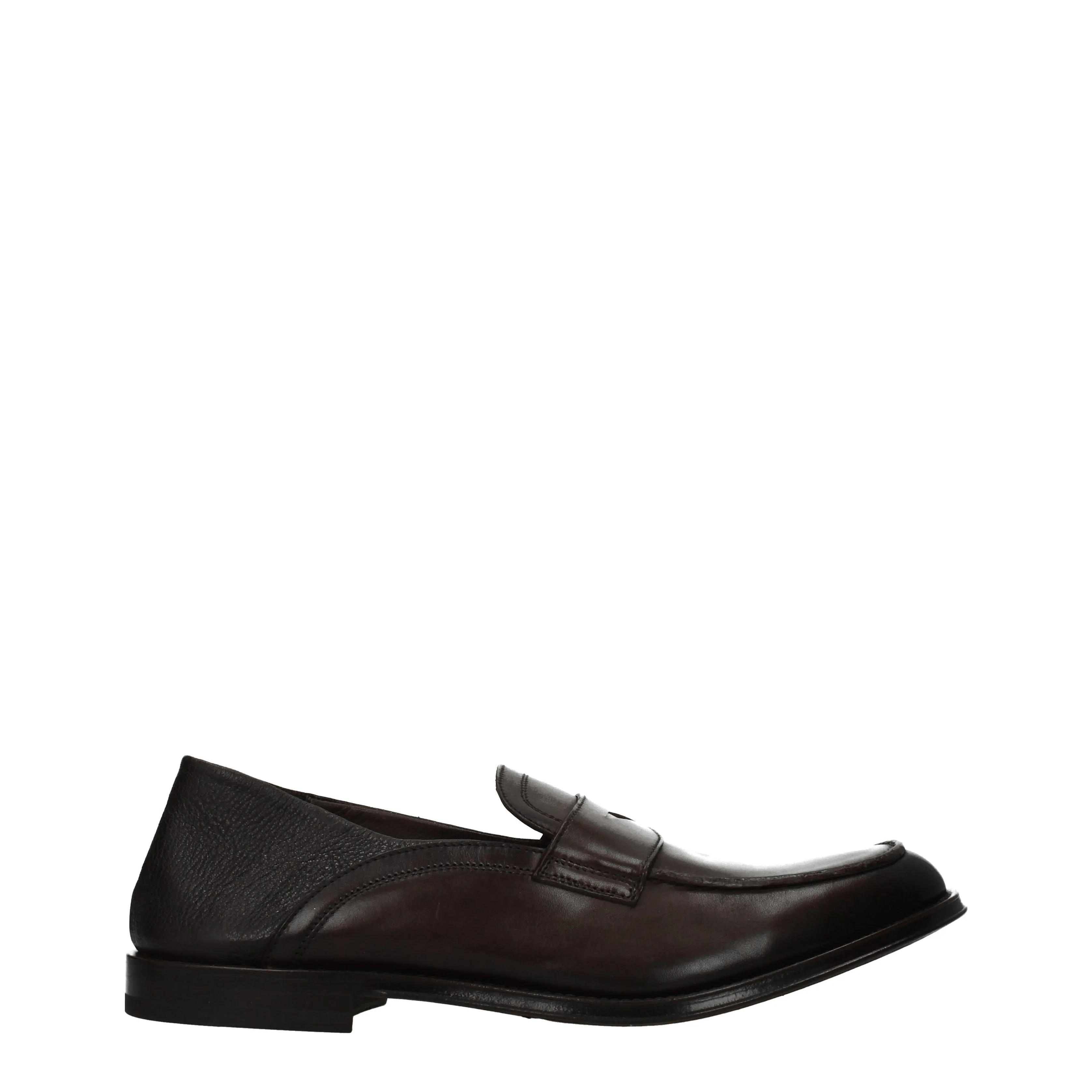 Officine Creative Mocassini Barry Uomo Pelle Marrone/Testa di Moro