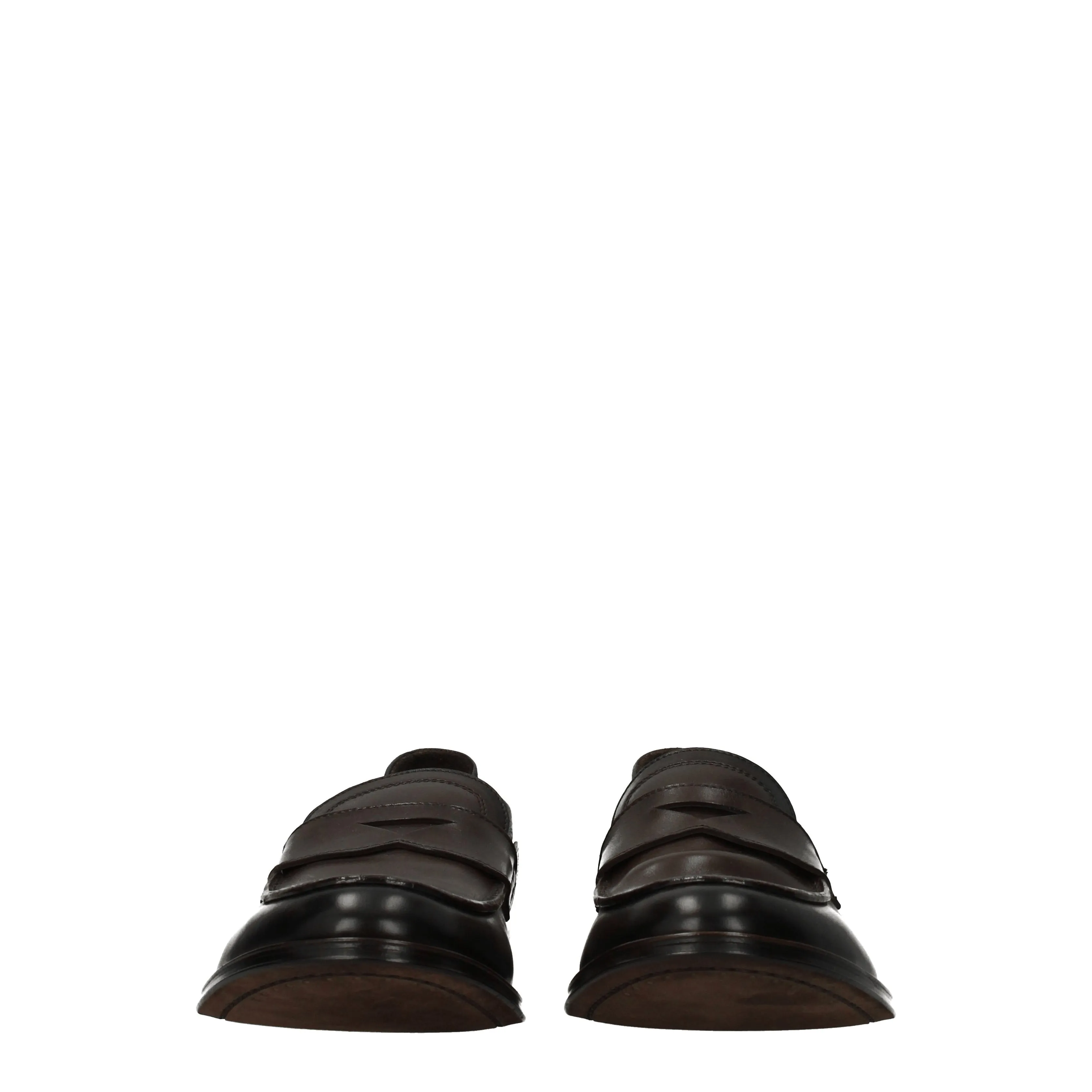 Officine Creative Mocassini Barry Uomo Pelle Marrone/Testa di Moro